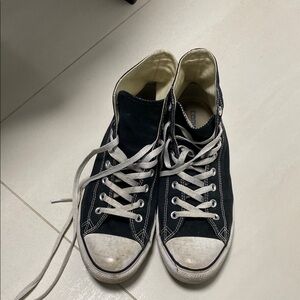 Converse Black High-Top Sneakers with White Laces